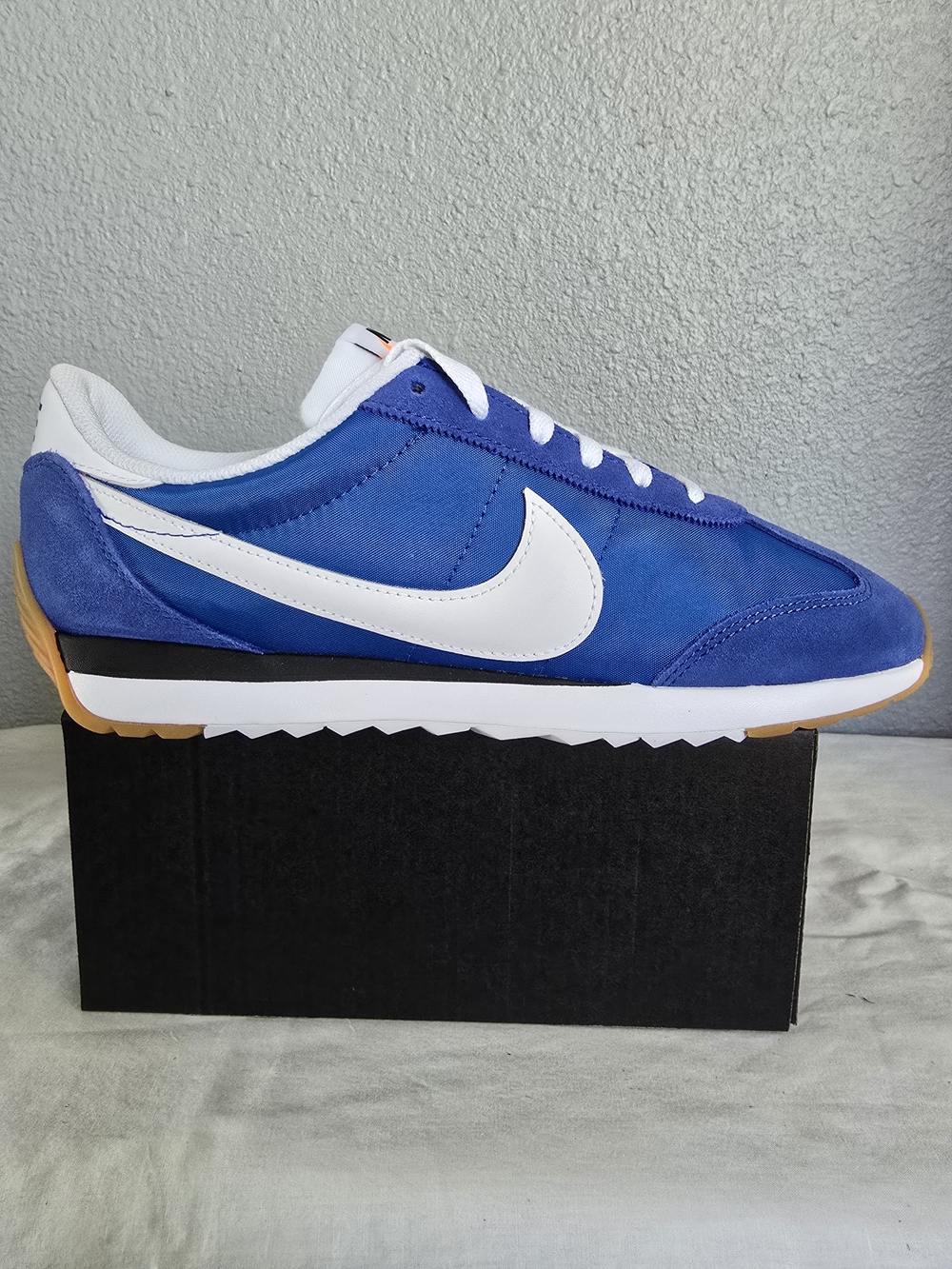 Nike Pacific Royal Blue Suede Runner with White Swoosh